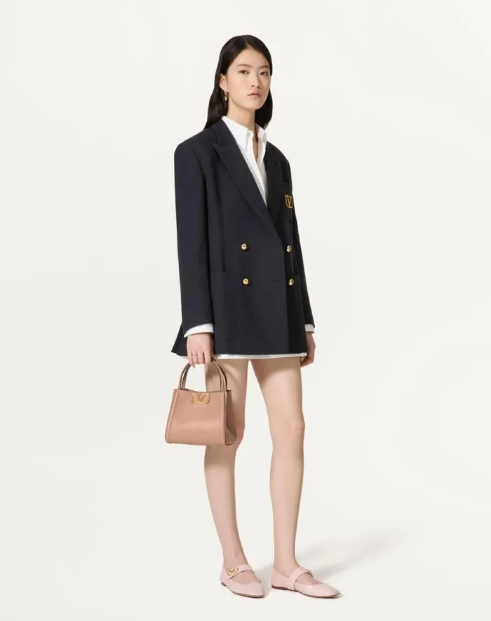Valentino Top Handle Bags Woman Valentino Garavani Alltime Small Handbag In Grainy Calfskin For Woman In Ivory Ivory Valentino Top Handle Bags Woman Valentino Garavani Alltime Small Handbag In Grainy Calfskin For Woman In Ivory Ivory