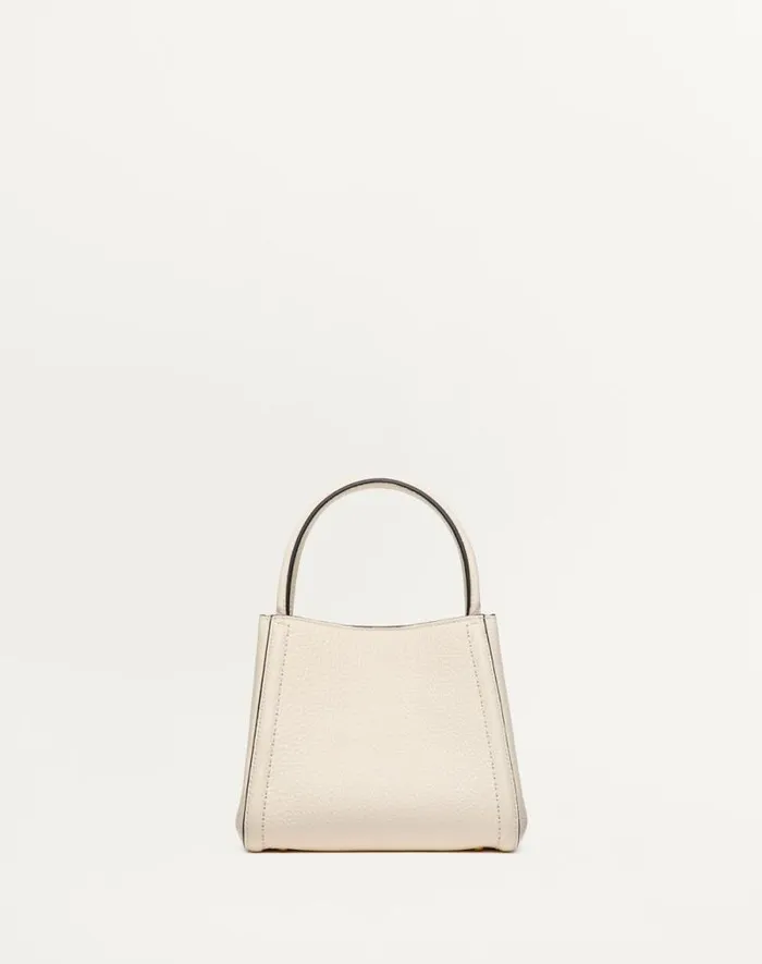 Valentino Top Handle Bags Woman Valentino Garavani Alltime Small Handbag In Grainy Calfskin For Woman In Ivory Ivory Valentino Top Handle Bags Woman Valentino Garavani Alltime Small Handbag In Grainy Calfskin For Woman In Ivory Ivory