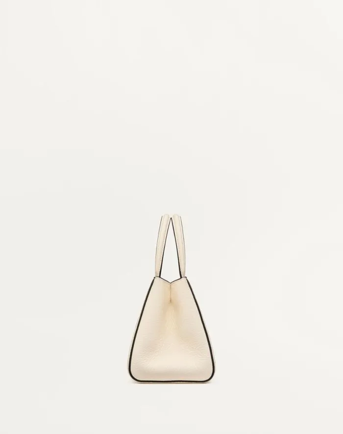 Valentino Top Handle Bags Woman Valentino Garavani Alltime Small Handbag In Grainy Calfskin For Woman In Ivory Ivory Valentino Top Handle Bags Woman Valentino Garavani Alltime Small Handbag In Grainy Calfskin For Woman In Ivory Ivory