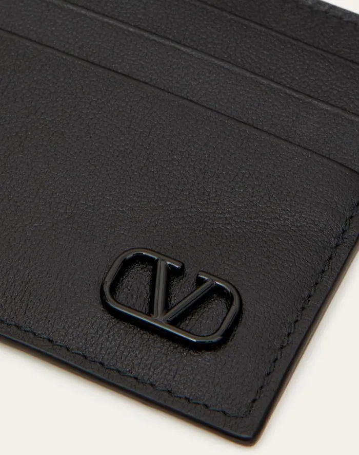 Valentino Wallets And Small Leather Goods Man Vlogo Signature Cardholder For Man In Black Black Valentino Wallets And Small Leather Goods Man Vlogo Signature Cardholder For Man In Black Black