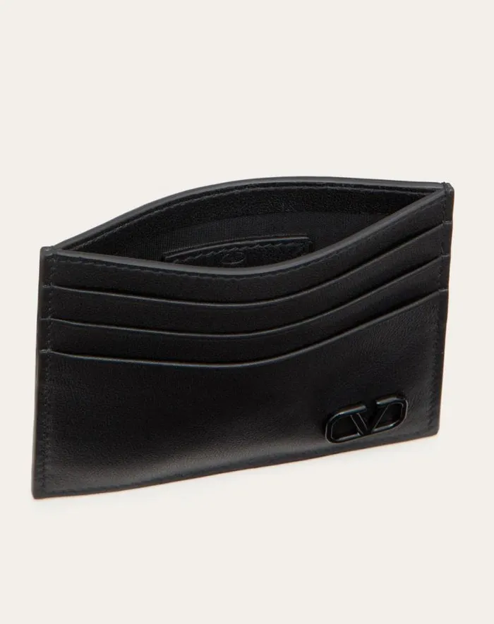 Valentino Wallets And Small Leather Goods Man Vlogo Signature Cardholder For Man In Black Black Valentino Wallets And Small Leather Goods Man Vlogo Signature Cardholder For Man In Black Black
