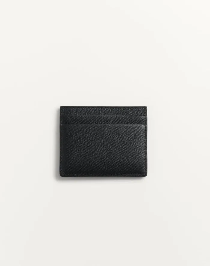Valentino Wallets And Small Leather Goods Man Vlogo Signature Grainy Calfskin Card Holder For Man In Black Black Valentino Wallets And Small Leather Goods Man Vlogo Signature Grainy Calfskin Card Holder For Man In Black Black