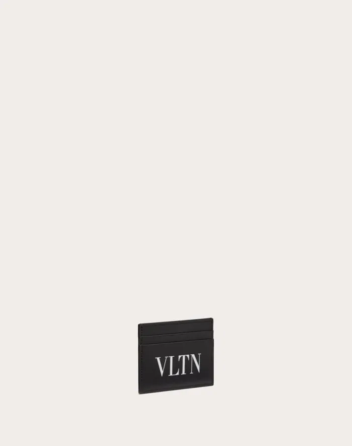Valentino Wallets And Small Leather Goods Man Vltn Cardholder For Man In Blackwhite Blackwhite