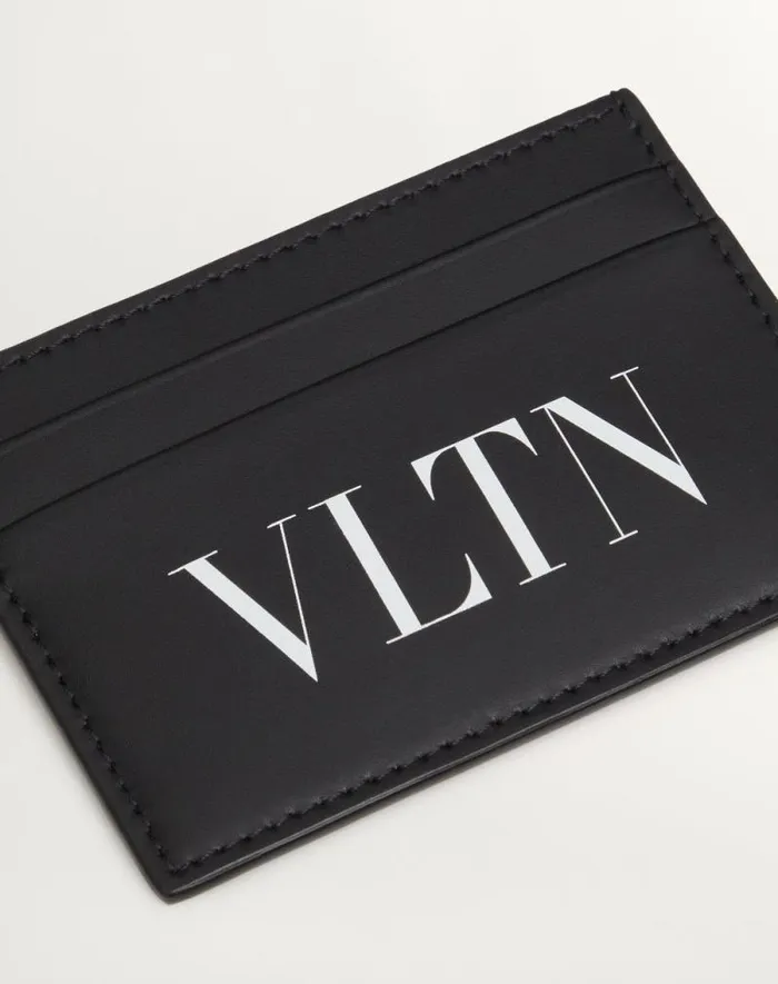 Valentino Wallets And Small Leather Goods Man Vltn Cardholder For Man In Blackwhite Blackwhite