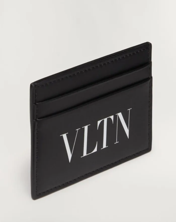 Valentino Wallets And Small Leather Goods Man Vltn Cardholder For Man In Blackwhite Blackwhite