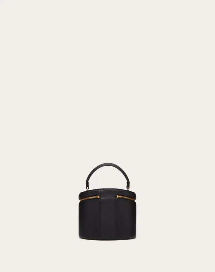 Valentino Wallets And Small Leather Goods Woman Mini Vlogo Signature Calfskin Jewelry Vanity Case For Woman In Black Black Valentino Wallets And Small Leather Goods Woman Mini Vlogo Signature Calfskin Jewelry Vanity Case For Woman In Black Black