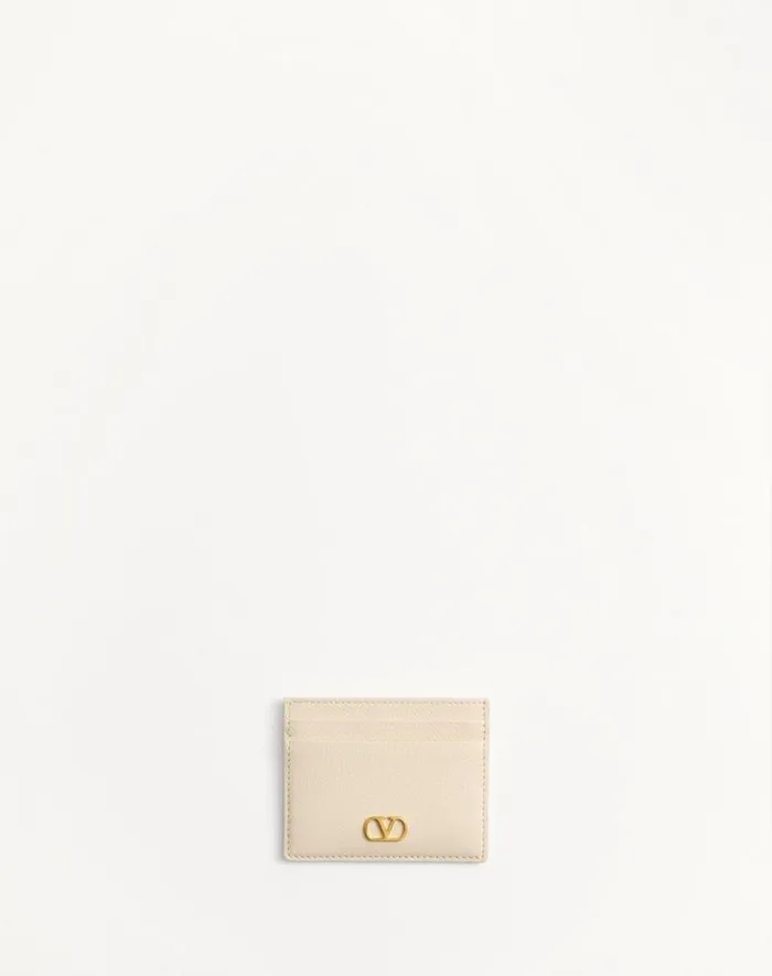 Valentino Wallets And Small Leather Goods Woman Vlogo Signature Grainy Calfskin Card Holder For Woman In Rose Quartz Rose Quartz Valentino Wallets And Small Leather Goods Woman Vlogo Signature Grainy Calfskin Card Holder For Woman In Rose Quartz Rose Quartz