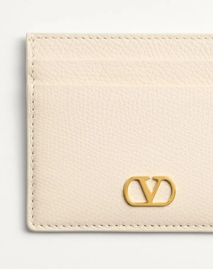Valentino Wallets And Small Leather Goods Woman Vlogo Signature Grainy Calfskin Card Holder For Woman In Rose Quartz Rose Quartz Valentino Wallets And Small Leather Goods Woman Vlogo Signature Grainy Calfskin Card Holder For Woman In Rose Quartz Rose Quartz