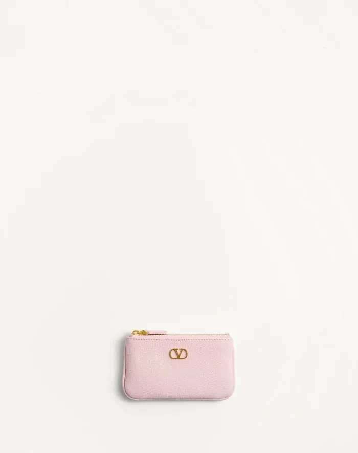 Valentino Wallets And Small Leather Goods Woman Vlogo Signature Grainy Calfskin Key Ring For Woman In Rose Quartz Rose Quartz Valentino Wallets And Small Leather Goods Woman Vlogo Signature Grainy Calfskin Key Ring For Woman In Rose Quartz Rose Quartz
