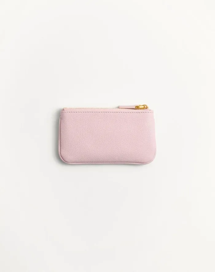 Valentino Wallets And Small Leather Goods Woman Vlogo Signature Grainy Calfskin Key Ring For Woman In Rose Quartz Rose Quartz Valentino Wallets And Small Leather Goods Woman Vlogo Signature Grainy Calfskin Key Ring For Woman In Rose Quartz Rose Quartz