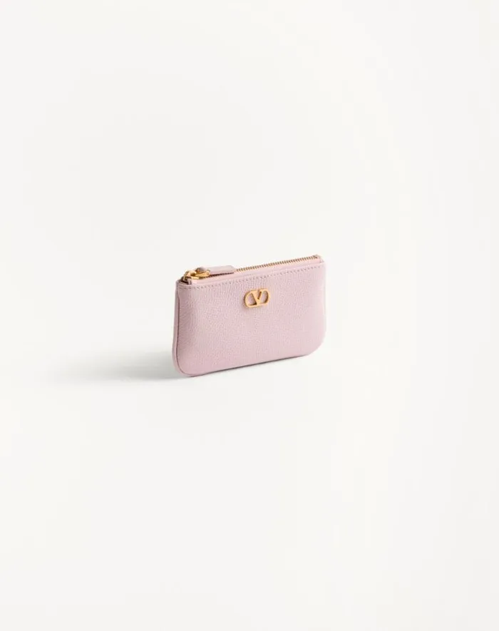 Valentino Wallets And Small Leather Goods Woman Vlogo Signature Grainy Calfskin Key Ring For Woman In Rose Quartz Rose Quartz Valentino Wallets And Small Leather Goods Woman Vlogo Signature Grainy Calfskin Key Ring For Woman In Rose Quartz Rose Quartz