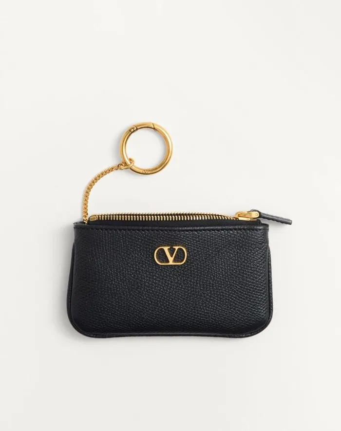 Valentino Wallets And Small Leather Goods Woman Vlogo Signature Grainy Calfskin Key Ring For Woman In Rose Quartz Rose Quartz Valentino Wallets And Small Leather Goods Woman Vlogo Signature Grainy Calfskin Key Ring For Woman In Rose Quartz Rose Quartz