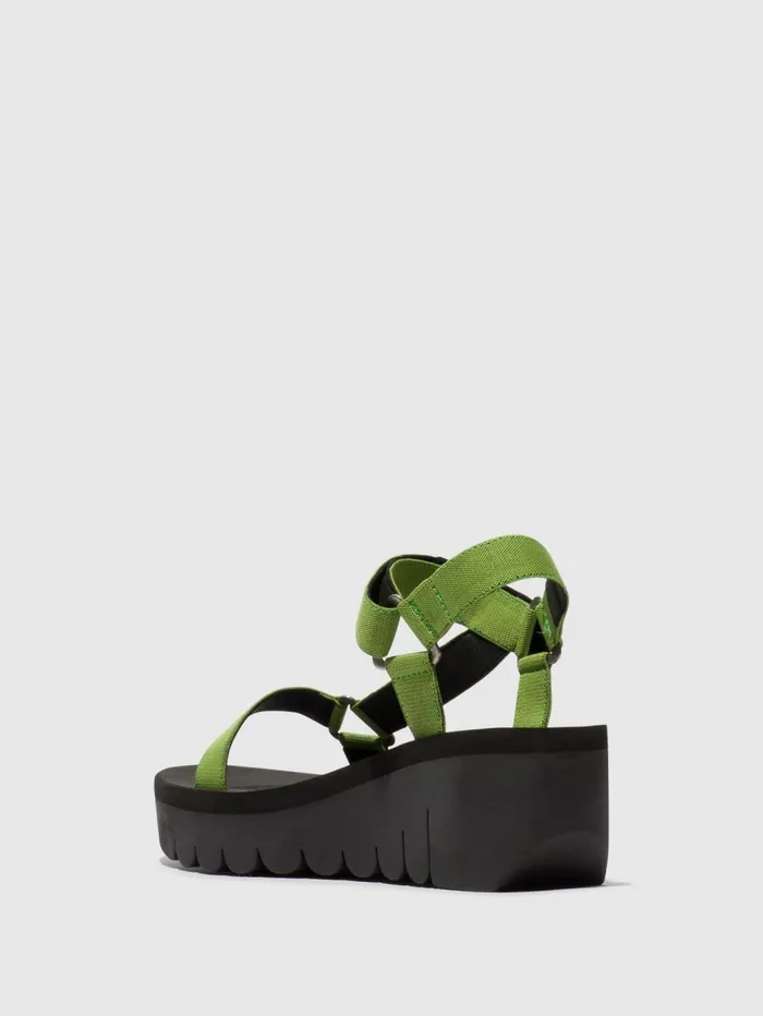 Velcro Sandals YEFA726FLY BLACKAVOCADO BLACK Women Fly London Sandals
