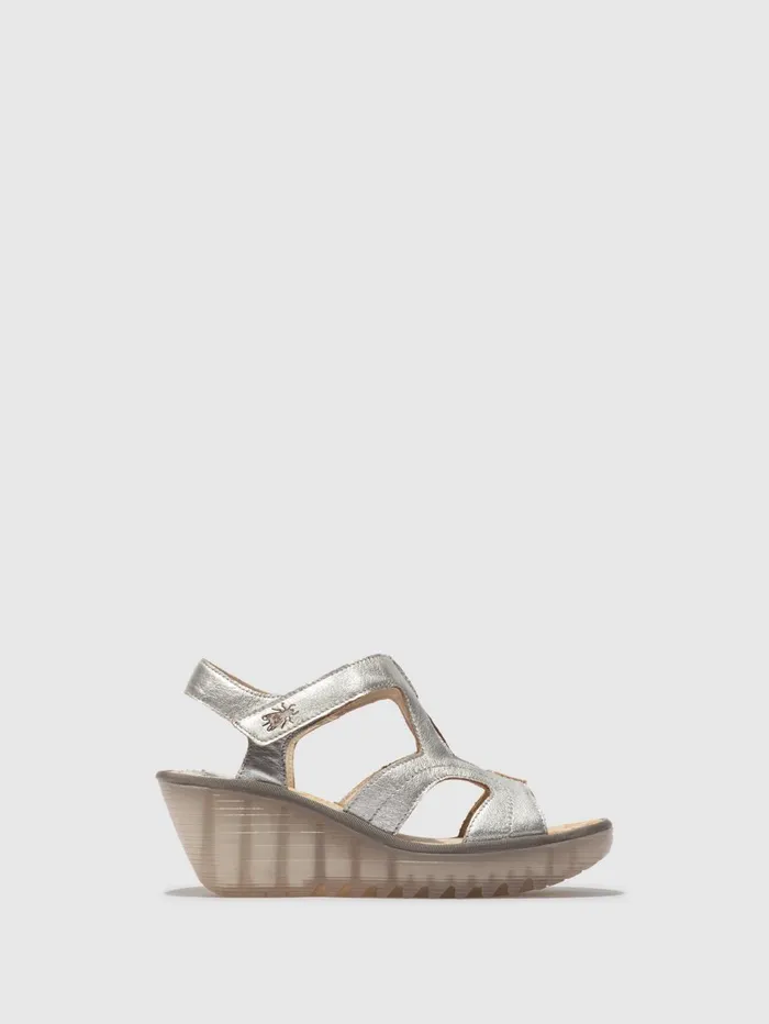 Velcro Sandals YOTU472FLY SILVER Women Fly London Sandals