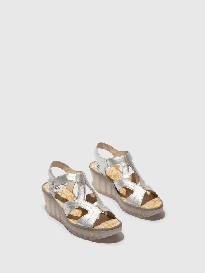 Velcro Sandals YOTU472FLY SILVER Women Fly London Sandals