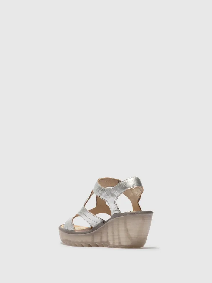 Velcro Sandals YOTU472FLY SILVER Women Fly London Sandals