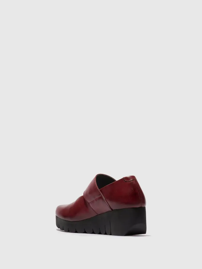 Velcro Shoes VARI188FLY BURGUNDY Women Fly London Shoes