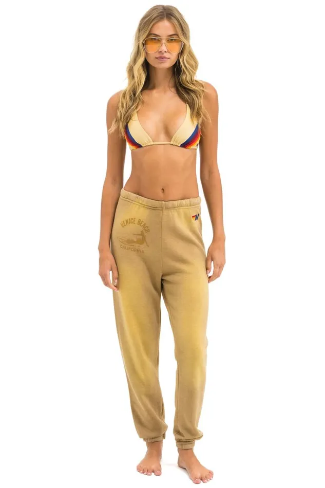 Venice Surfer Sweatpants 8211 Faded Tan Women Aviator Nation Sweatpants