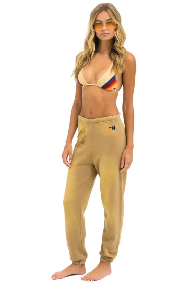 Venice Surfer Sweatpants 8211 Faded Tan Women Aviator Nation Sweatpants