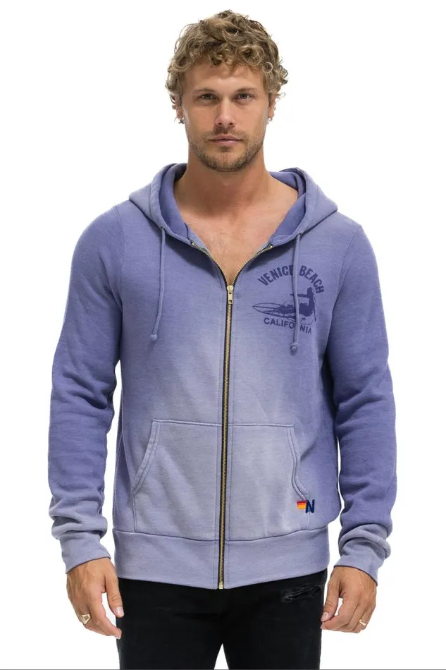 Venice Surfer Zip Hoodie 8211 Faded Grape WomenMen Aviator Nation Hoodies