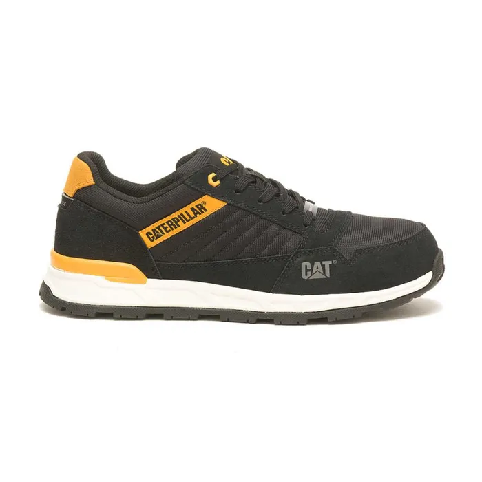 Venward Composite Toe Work Shoe Blackcat Yellow Men Cat Footwear Slip Resistant