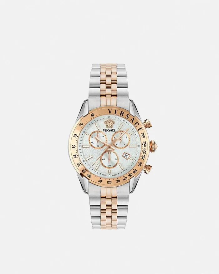 Versace Chrono Master Watch Goldsilver Men Versace Watches