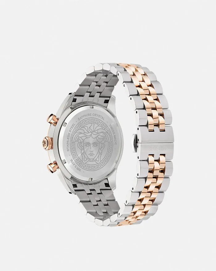 Versace Chrono Master Watch Goldsilver Men Versace Watches