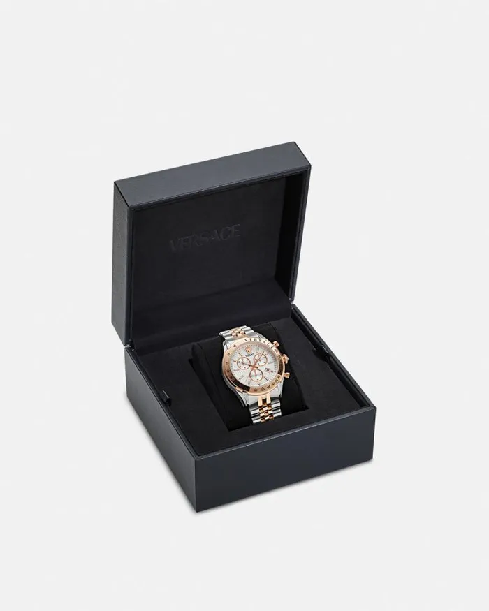Versace Chrono Master Watch Goldsilver Men Versace Watches