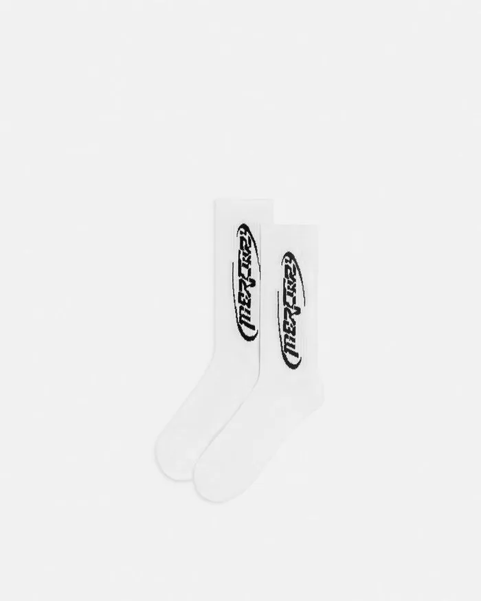 Versace Mercury Logo Socks Blackwhite WomenMen Versace Socks