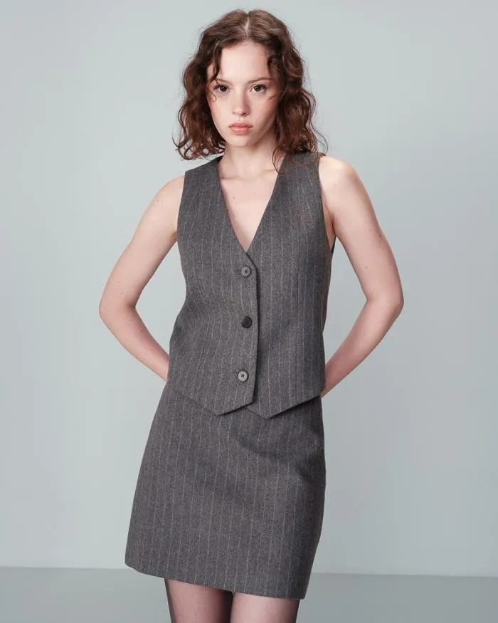 VEST ANTHRACITE NICO Shop Grace and Mila Waistcoats