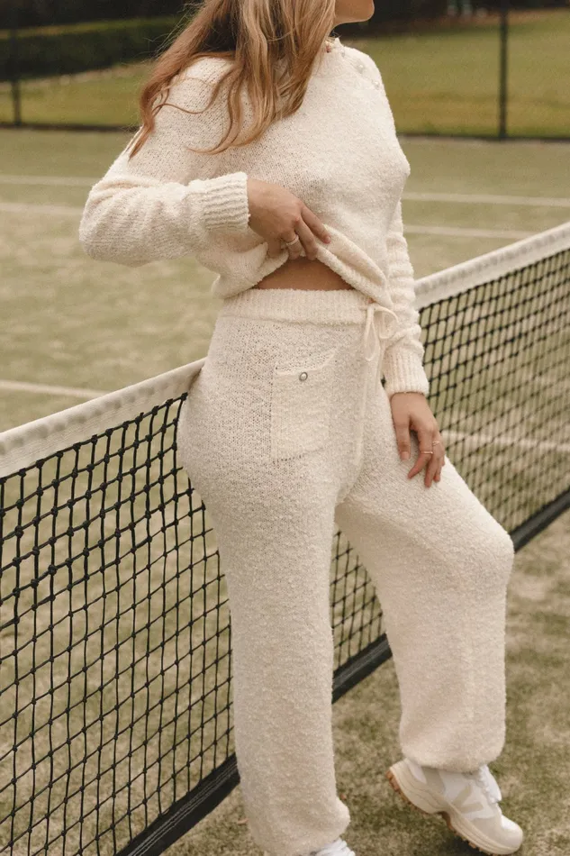 Victoria Knitted Set Cream Women Loungewear Petal and Pup