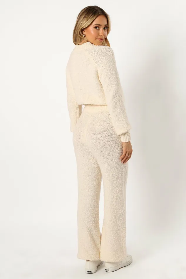 Victoria Knitted Set Cream Women Loungewear Petal and Pup