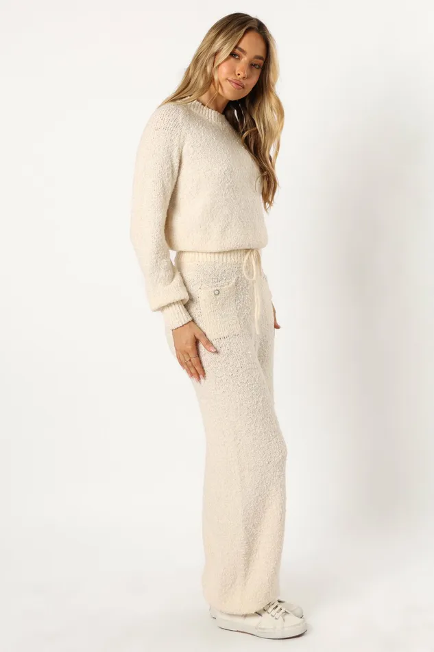 Victoria Knitted Set Cream Women Loungewear Petal and Pup