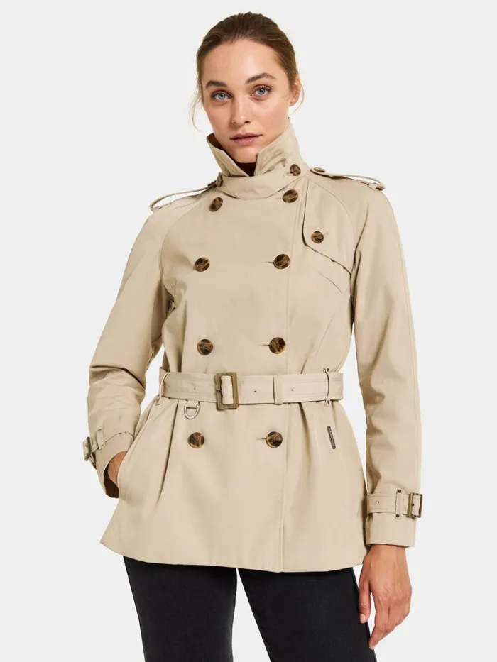 Viktoria Jacket Clay Beige Women Didriksons Trenchcoats