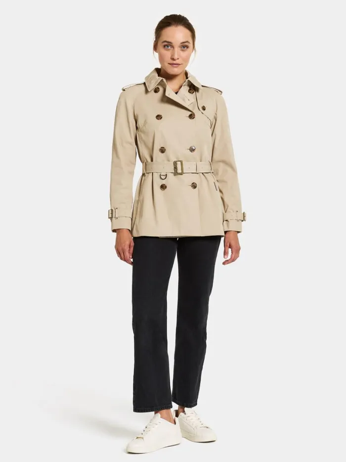 Viktoria Jacket Clay Beige Women Didriksons Trenchcoats