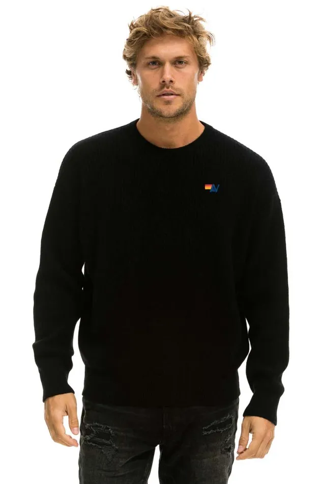 Vintage Cabin Unisex Cashmere Sweater 8211 Black Men Aviator Nation Sweatshirts