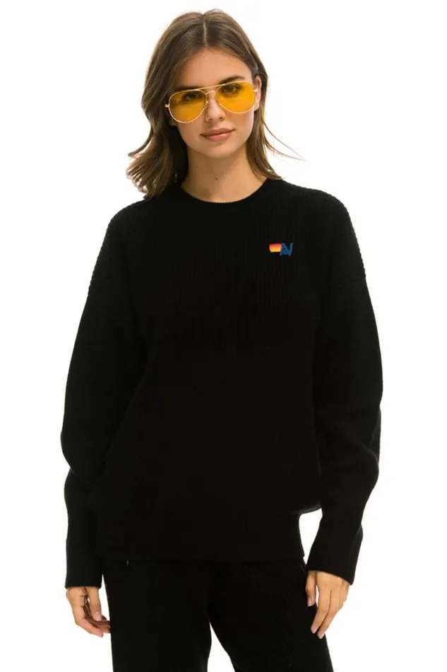 Vintage Cabin Unisex Cashmere Sweater 8211 Black Men Aviator Nation Sweatshirts