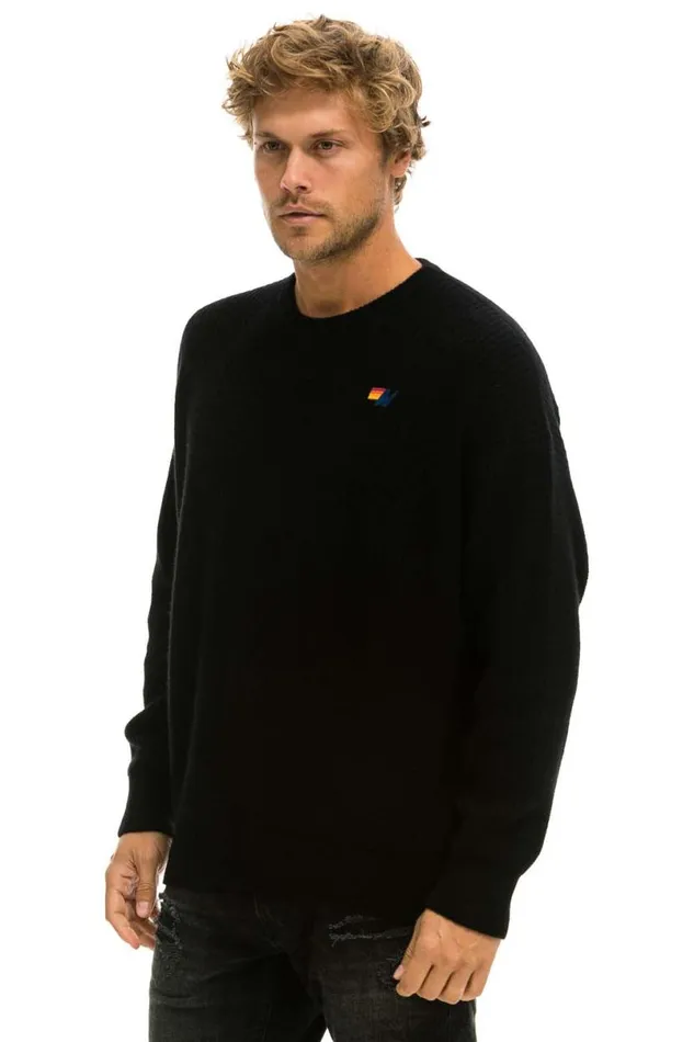 Vintage Cabin Unisex Cashmere Sweater 8211 Black Men Aviator Nation Sweatshirts