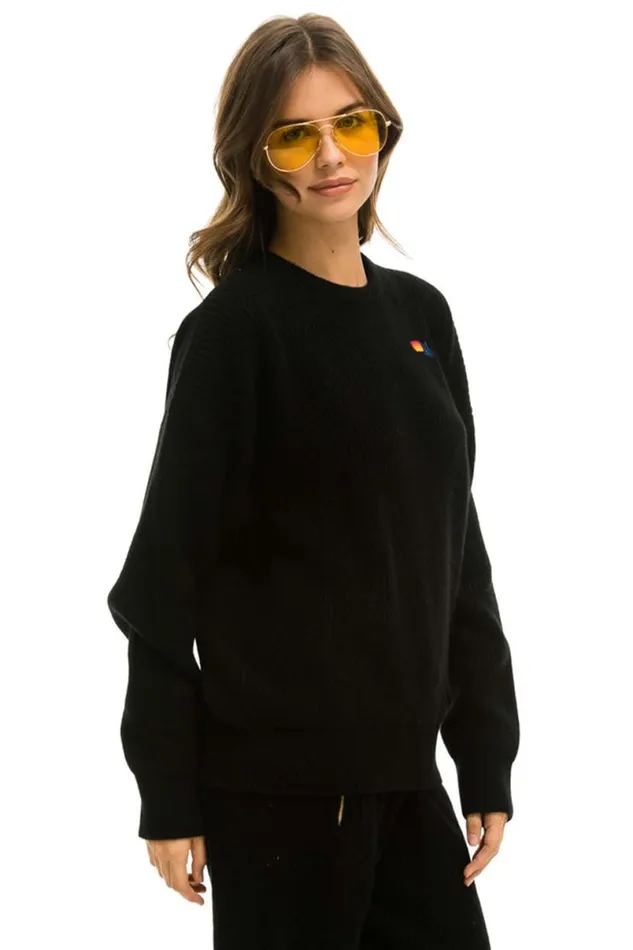 Vintage Cabin Unisex Cashmere Sweater 8211 Black Men Aviator Nation Sweatshirts