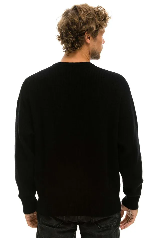 Vintage Cabin Unisex Cashmere Sweater 8211 Black Men Aviator Nation Sweatshirts