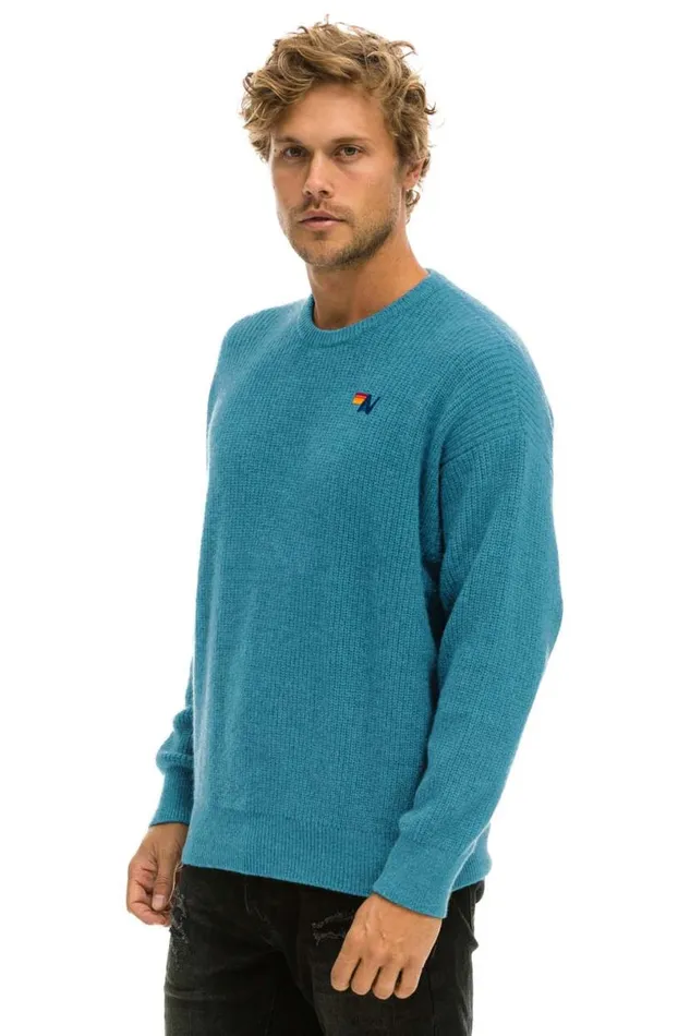Vintage Cabin Unisex Cashmere Sweater 8211 Cobalt Men Aviator Nation Sweatshirts