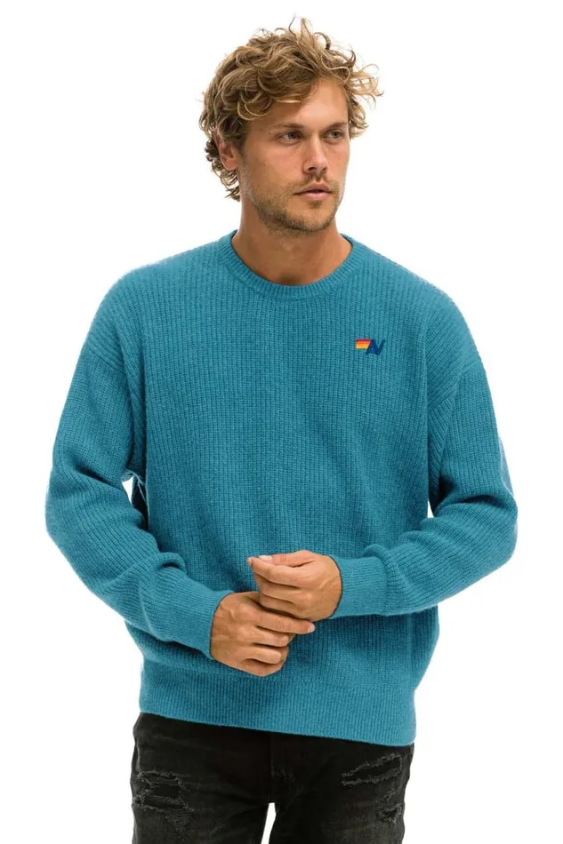 Vintage Cabin Unisex Cashmere Sweater 8211 Cobalt Men Aviator Nation Sweatshirts