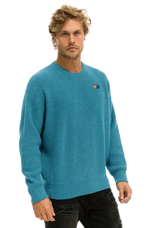 Vintage Cabin Unisex Cashmere Sweater 8211 Cobalt Men Aviator Nation Sweatshirts