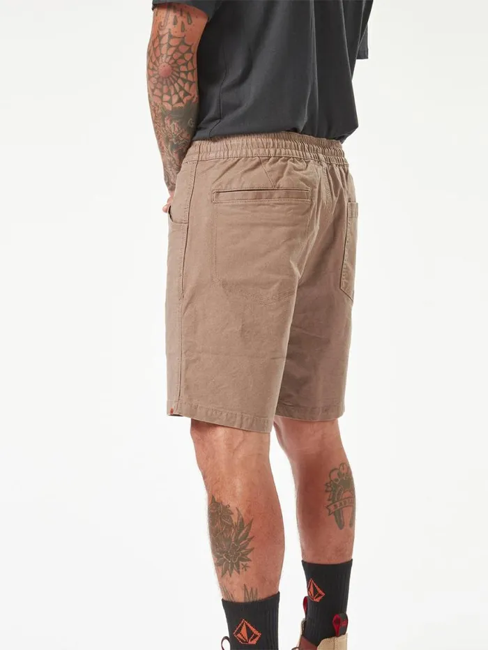 Volcom Workwear Caliper Elastic Waist Shorts 8211 Brindle Mens Volcom Shorts