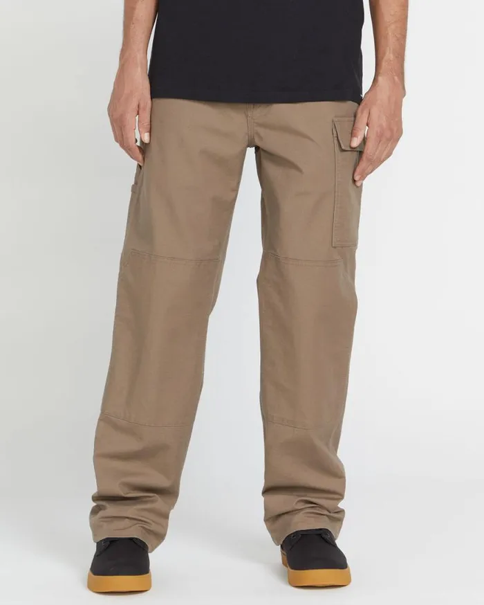 Volcom Workwear Caliper Relaxed Work Pants 8211 Brindle Mens Volcom Pants