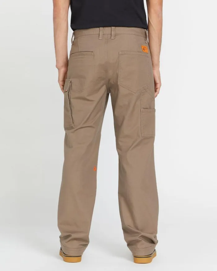 Volcom Workwear Caliper Relaxed Work Pants 8211 Brindle Mens Volcom Pants