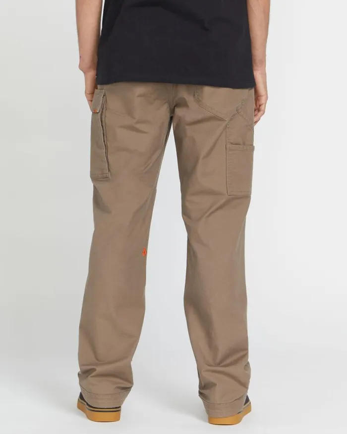 Volcom Workwear Caliper Relaxed Work Pants 8211 Brindle Mens Volcom Pants