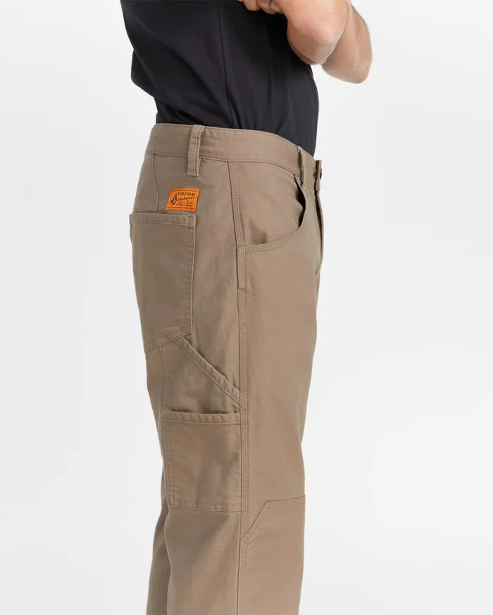 Volcom Workwear Caliper Relaxed Work Pants 8211 Brindle Mens Volcom Pants
