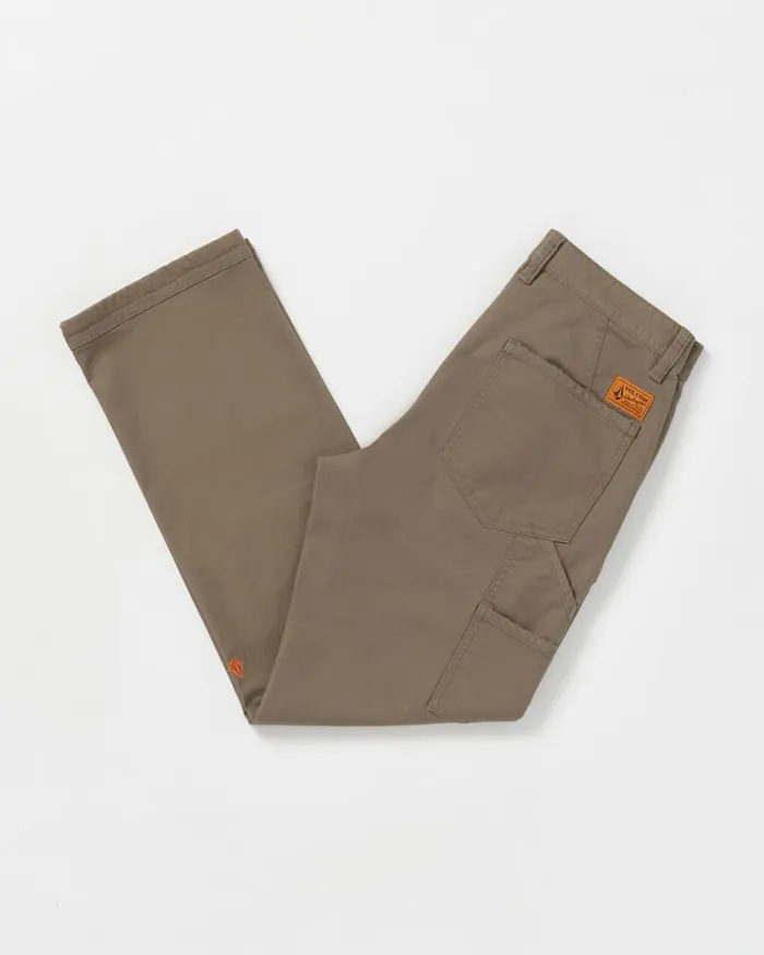 Volcom Workwear Caliper Relaxed Work Pants 8211 Brindle Mens Volcom Pants