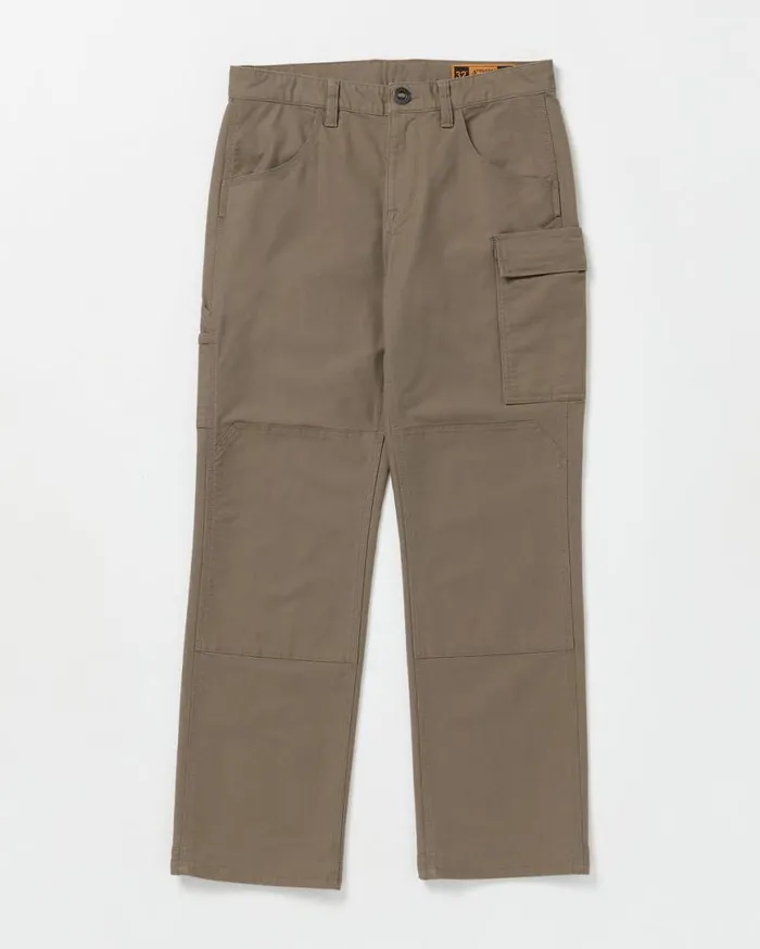 Volcom Workwear Caliper Relaxed Work Pants 8211 Brindle Mens Volcom Pants